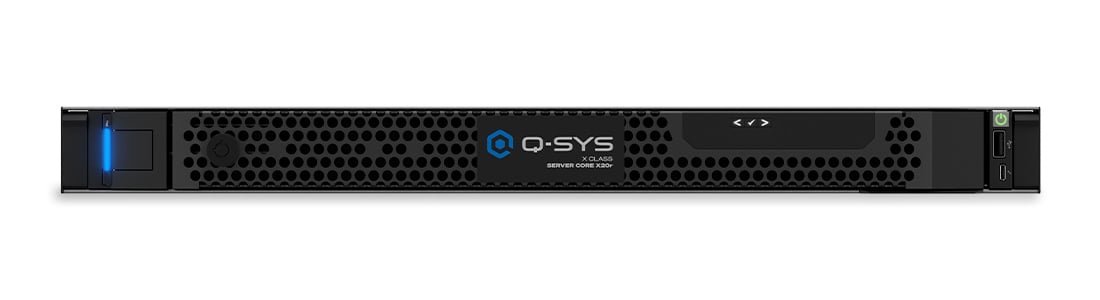 Front image of Q-SYS Server Core X20r