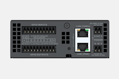 Back of Q-SYS hardware