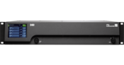 Front view of a d&b Ethernet-compatible amplifier