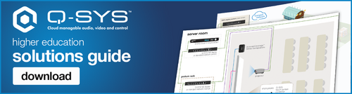 Q-SYS Solutions guild download banner