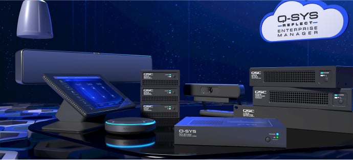 Showcase of Varying Q-SYS hardware and peripherals