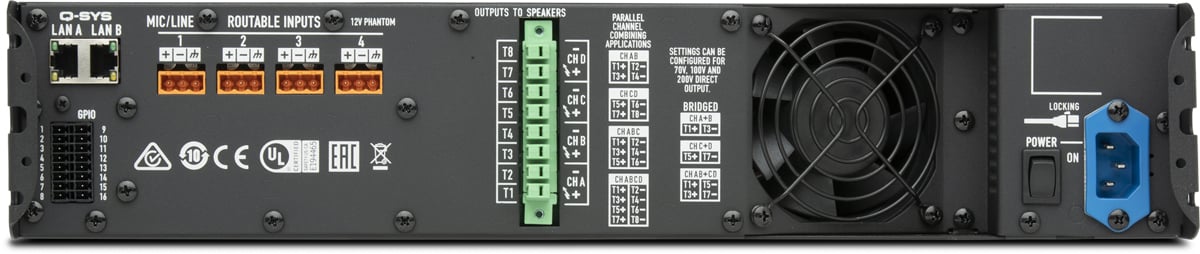 Fron view of a Q-SYS CX-Q 2K4