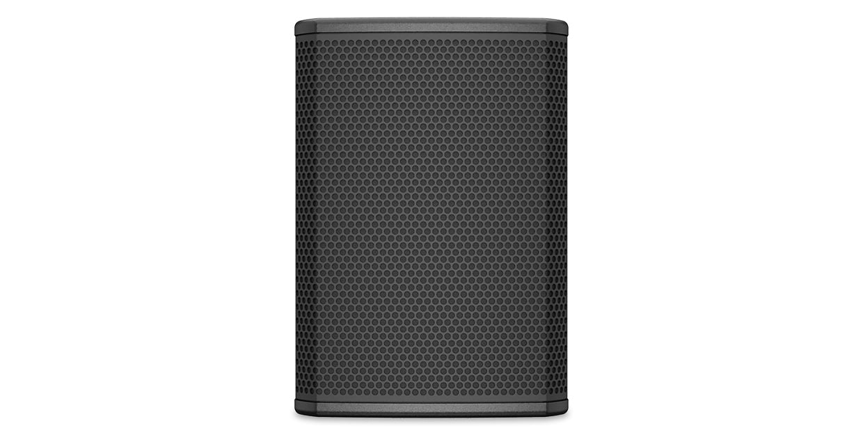 Hero front view of a Q-SYS PL-CA6 full-range coaxial loudspeaker