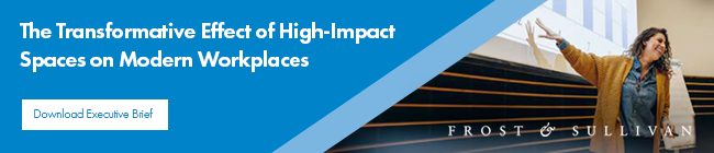 Banner for an executive brief, written by the team at Frost & Sullivan with Q-SYS