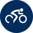 Icon of a athlete on a bicycle