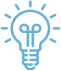 Icon of an illuminated lightbulb