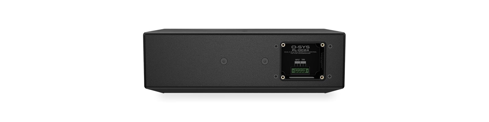 Hero back view of a PL series surface mounted speaker