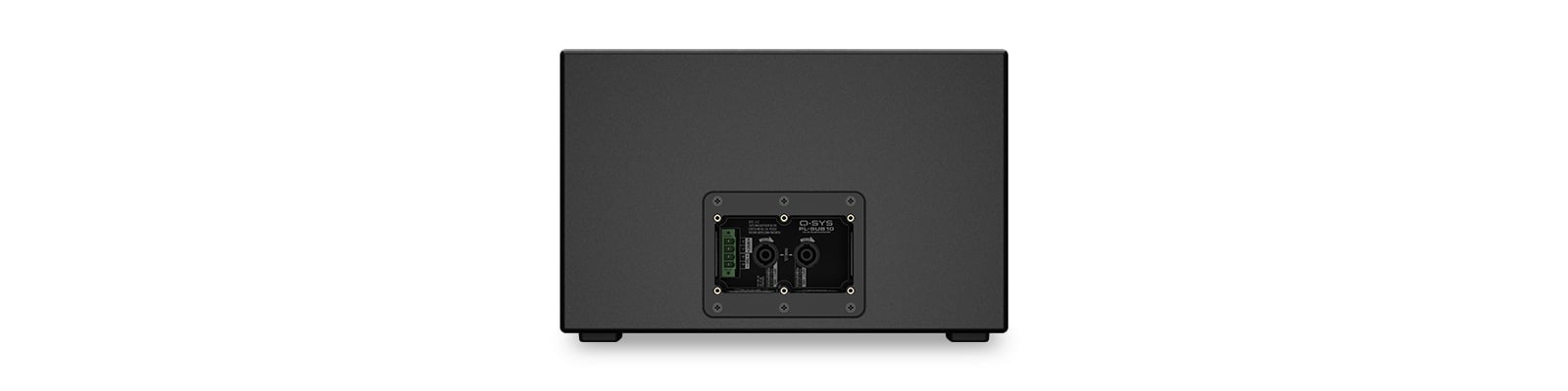 Hero rear view of a Q-SYS PL-SUB10