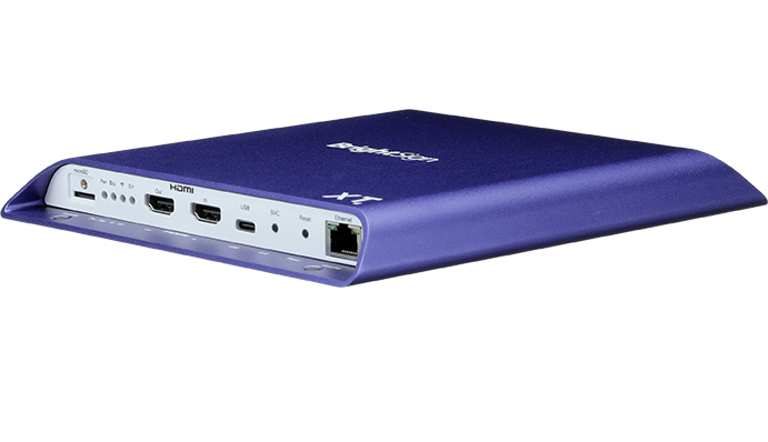 Front angled view of a BrightSign signage device