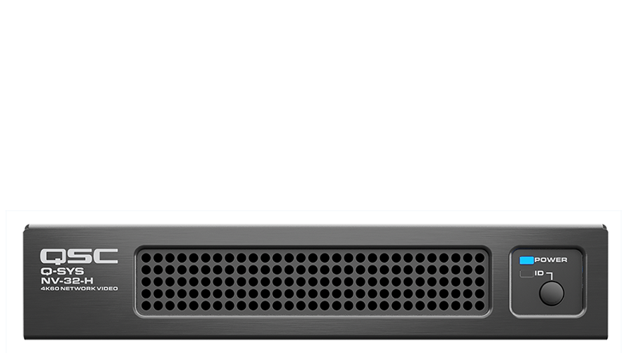 Front view of a Q-SYS NV-32-H