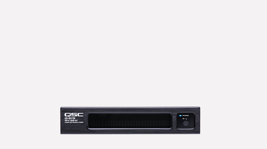 Front view of a Q-SYS NV-32-H
