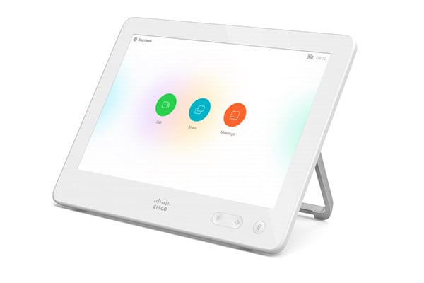 Front angled view of a cisco touch screen
