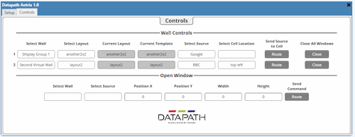 Screen shot of the Datapath Aetria program