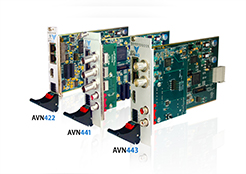 View of three AVN4XX Series H.264 Encoders