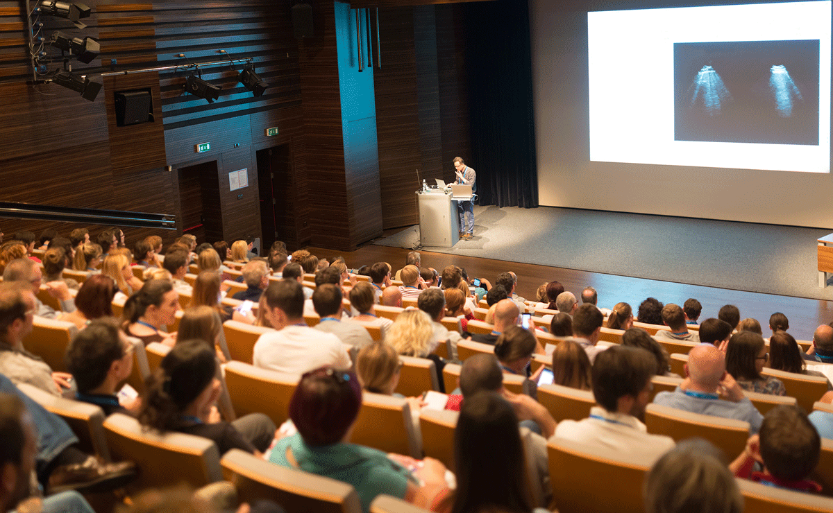 Image of people in a lecture hall