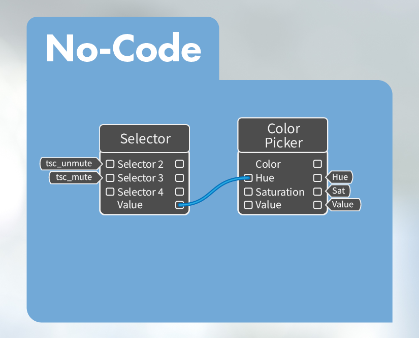 An example of Q-SYS designer software drag-and-drop feature