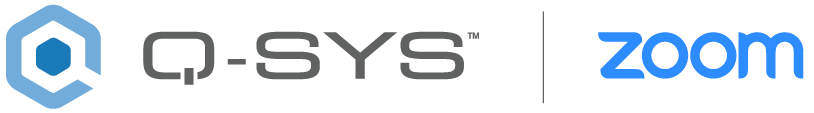 Q-SYS And Zoom  logos