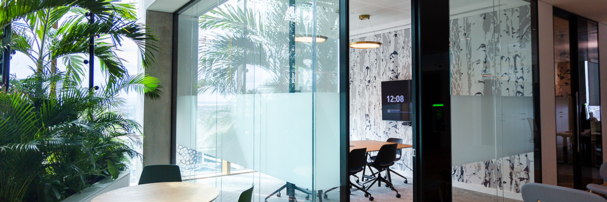 Outside shot of a small conference room in The Royal College of Physicians' (RCP) new building in Liverpool