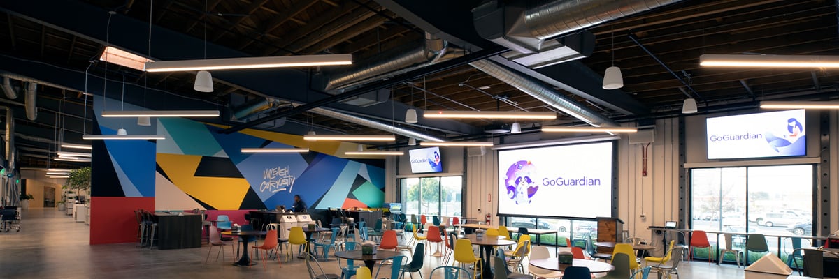 Cafeteria at the GoGuardian headquarters