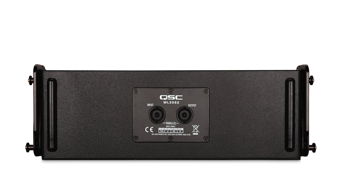 Hero rear view of a WL3082 array speaker