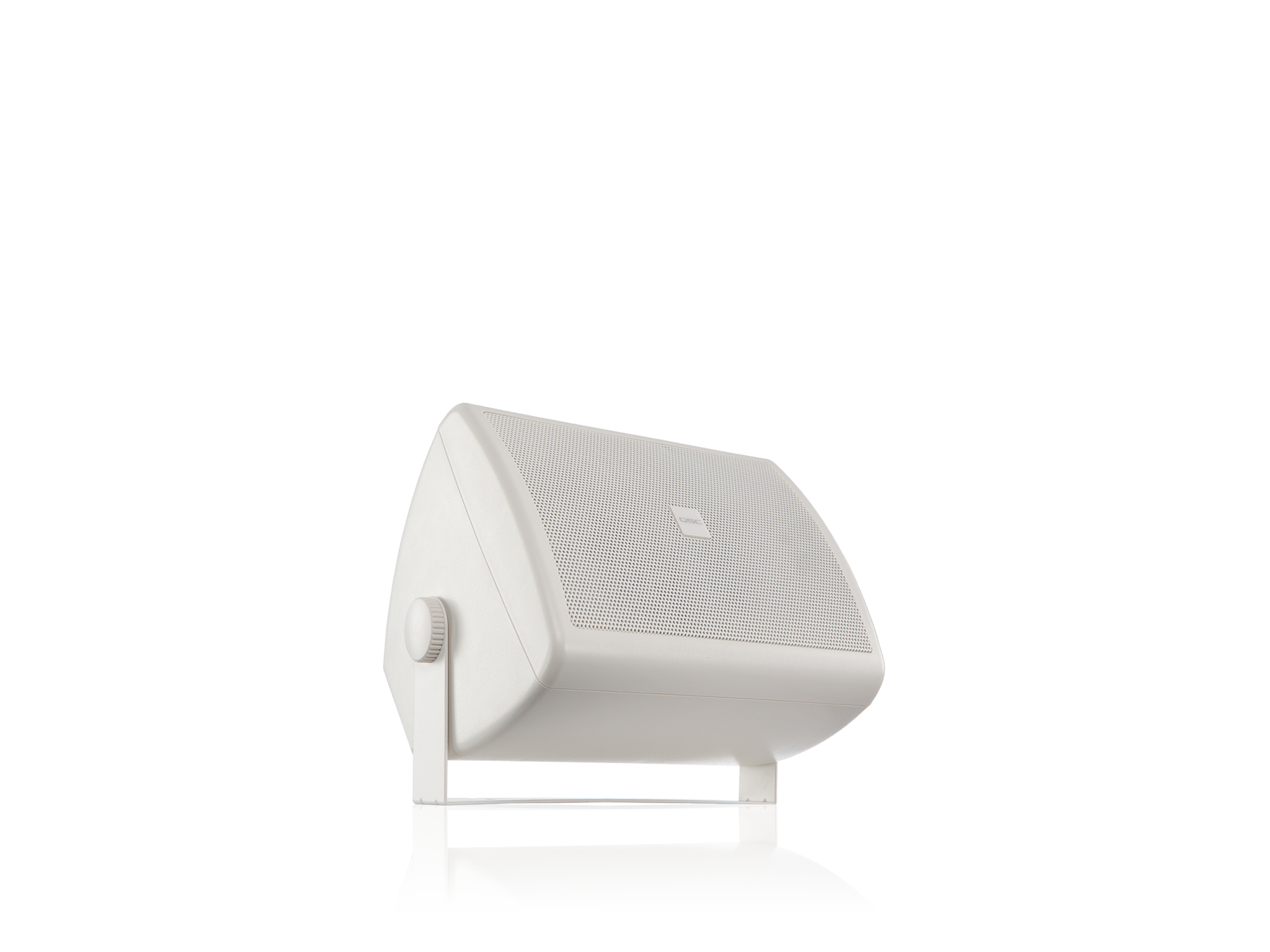 Front Right Angle Image of the White AC-S4T Loudspeaker