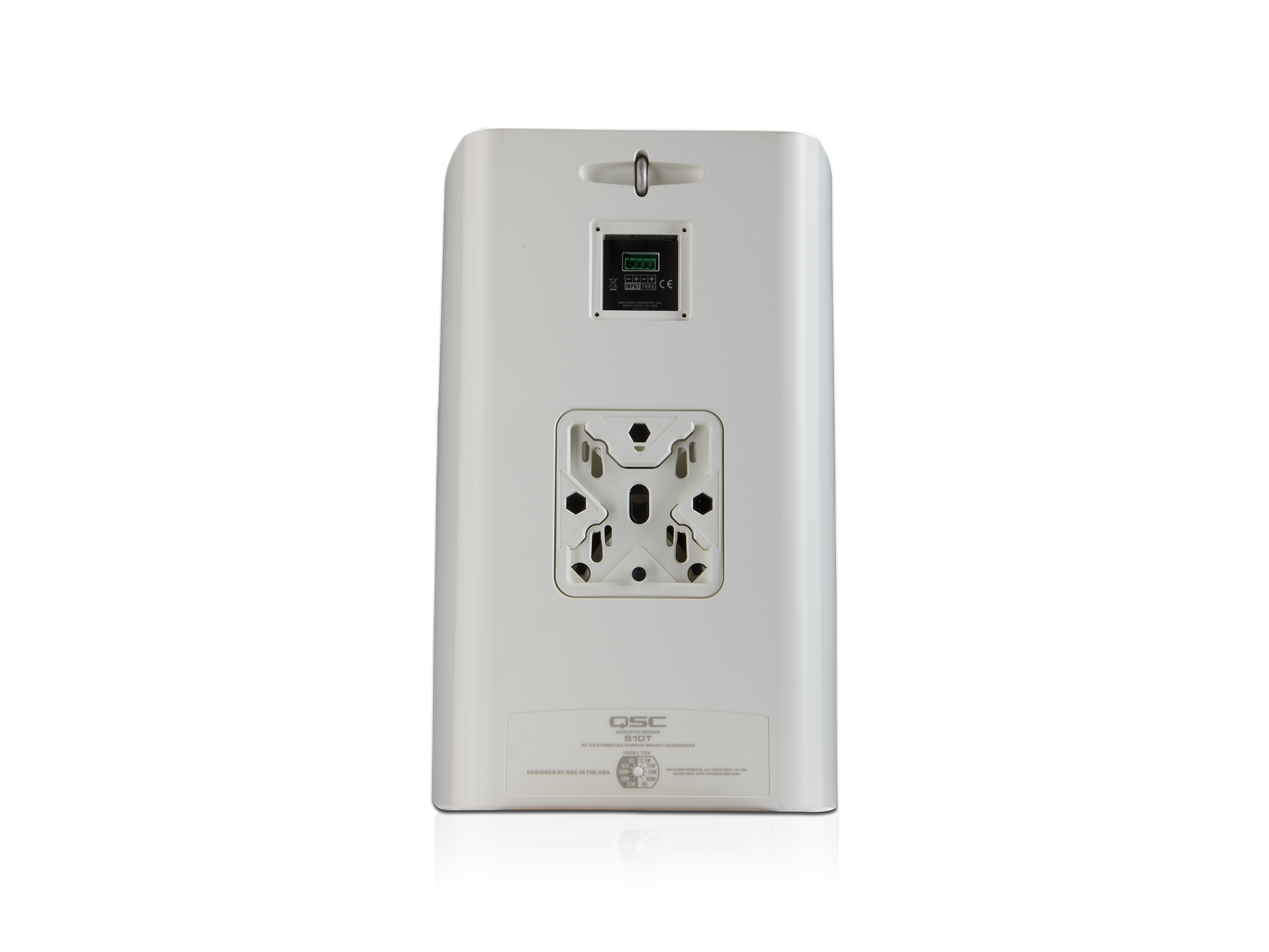 Rear Image of the White AD-S10T Loudspeaker