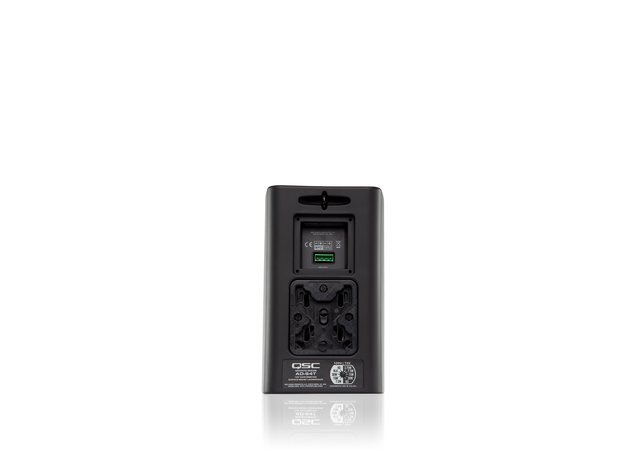 Rear Image of the Black AD-S4T Loudspeaker