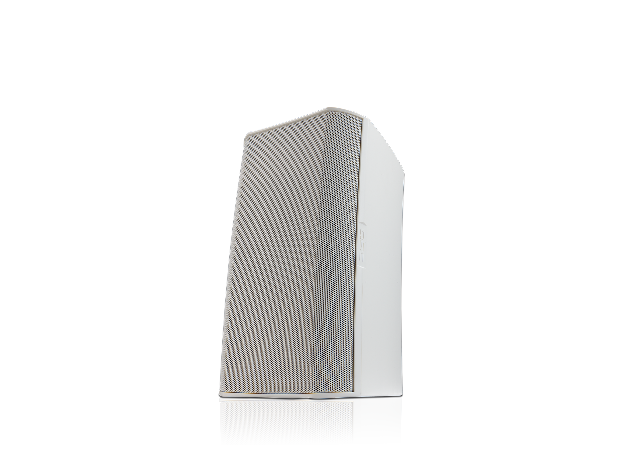 Front Left Angle 1 Image of the White AD-S8T Loudspeaker with Grille