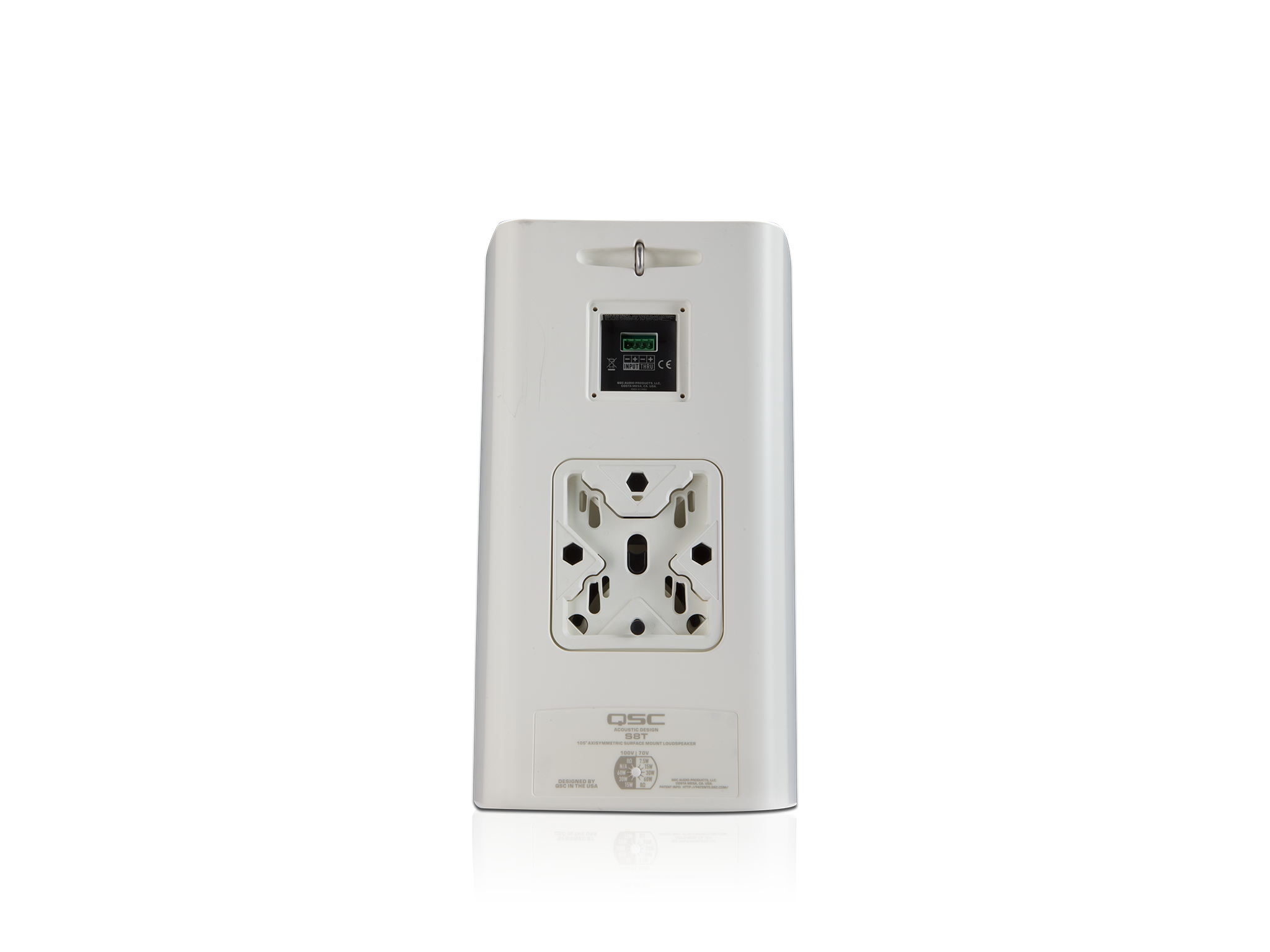 Rear Image of the White AD-S8T Loudspeaker
