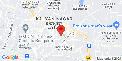 #436, 9th main, HRBR layout 1st block, Kalyan Nagar, Bangalore, Karnataka, 560043