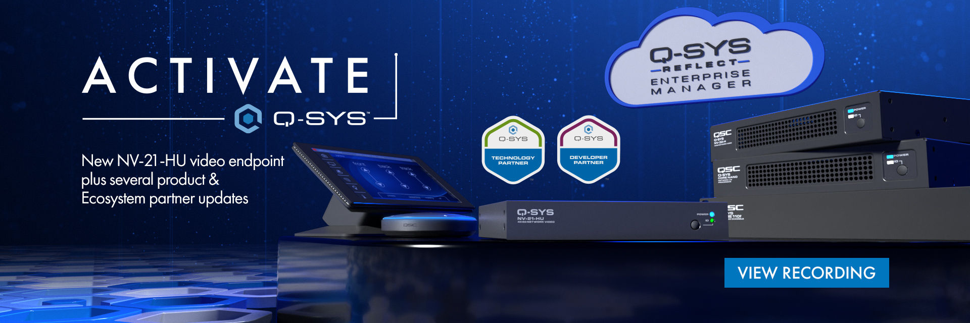 QSYS Cloudmanageable Audio, Video and Control